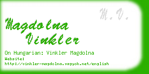 magdolna vinkler business card